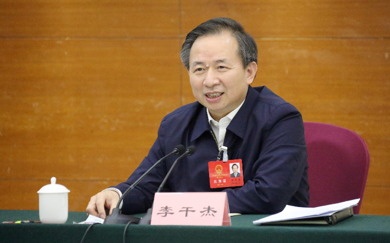 1月23日下午，山東省委書記、省人大常委會主任李干杰在菏澤代表團參加審議。 張代生攝