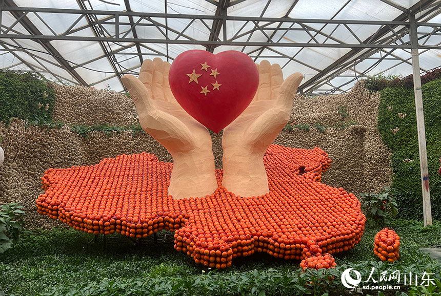 “人民情懷”主題蔬菜景觀。人民網(wǎng) 劉祺攝 
