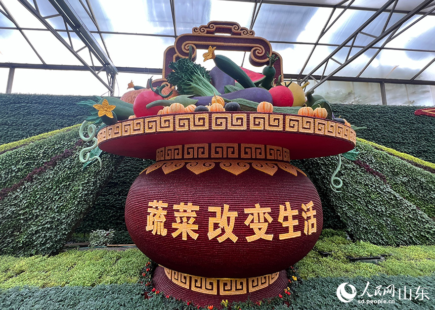 “綠播九州”主題蔬菜景觀。人民網 劉祺攝