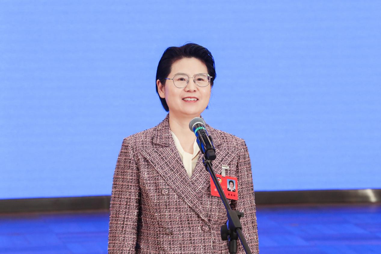 山東省政協委員、山東大學齊魯醫院護理部主任曹英娟。郭笑攝